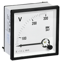 ЯЯ Вольтметр Э47 96-96мм 300В кл.точн. 1.5 ИЭК IPV20-6-0300-E